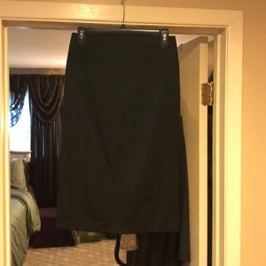 Long Black Pencil Skirt